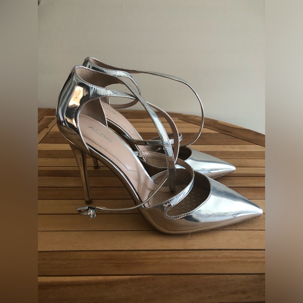 Silver Aldo Heels